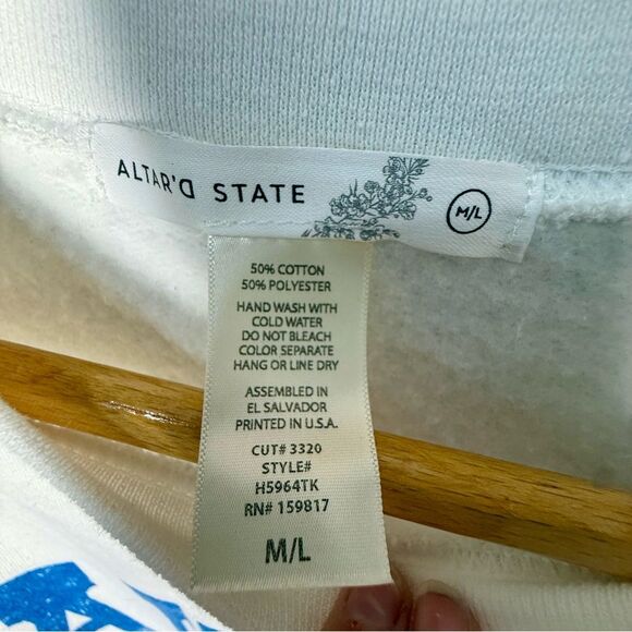 Altar’d State White Lake Sweatshirt | M/L - Picture 2 of 3